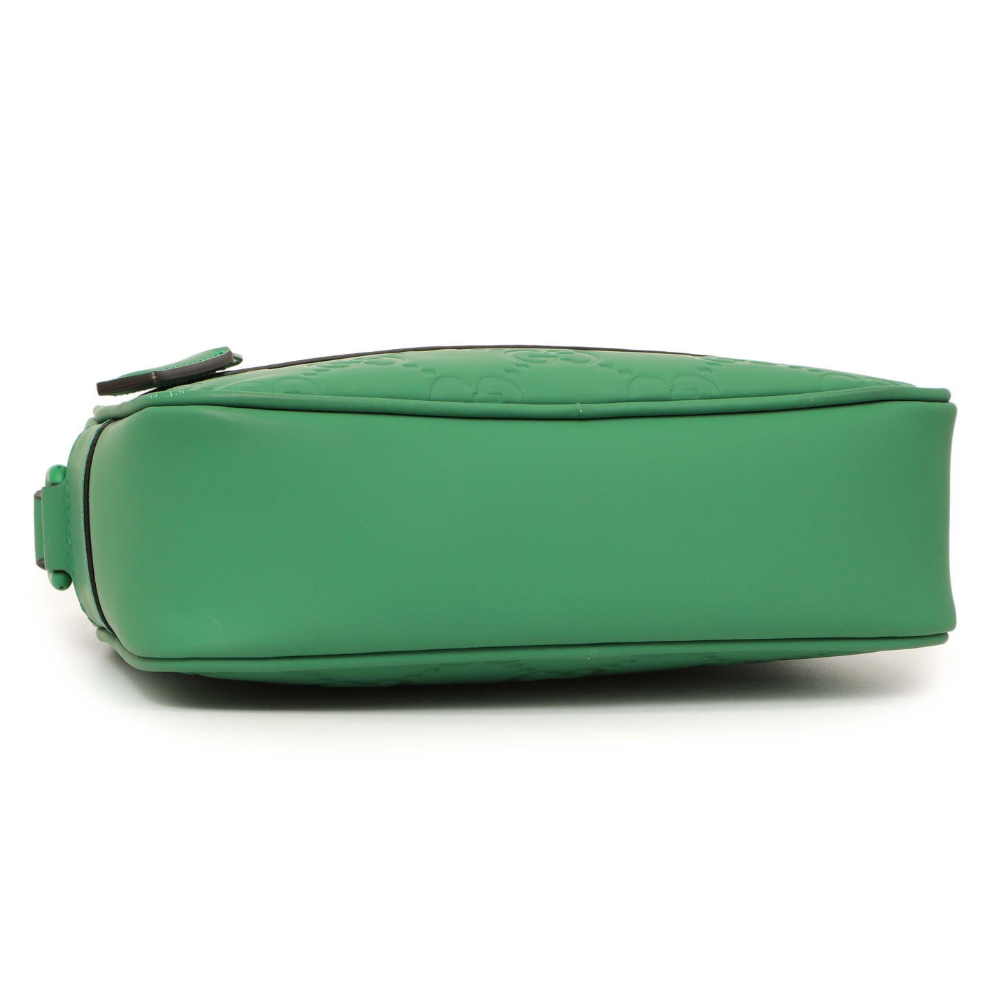Exclusive Gucci Green Rubber Effect Monogram GG Crossbody Bag — Top View