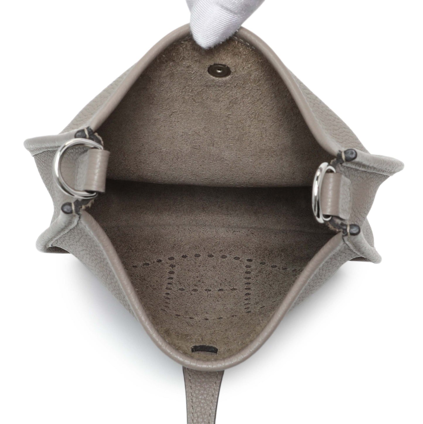 Exclusive Hermes Grey Clemence Evelyne TPM — Top View
