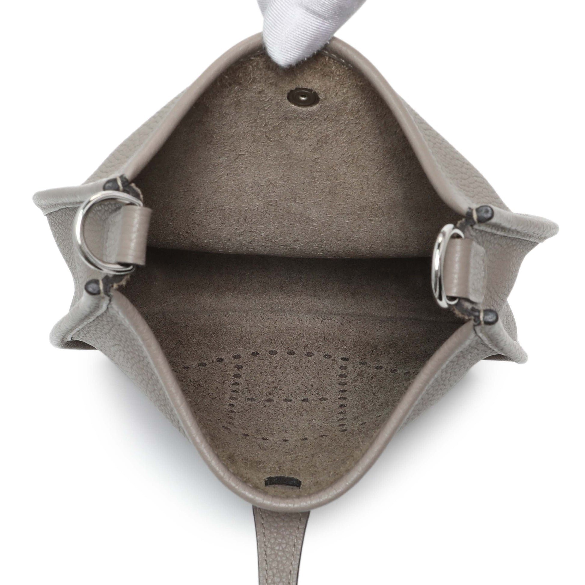 Exclusive Hermes Grey Clemence Evelyne TPM — Top View