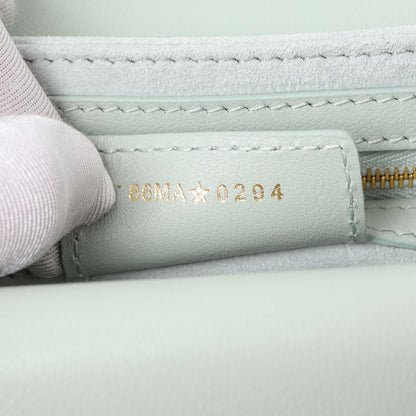 Exclusive Christian Dior Light Blue Lambskin Cannage Small Jolie Top Handle Bag — Lifestyle View