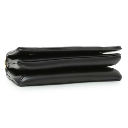 Exclusive Louis Vuitton Black Lambskin Embossed Monogram Pochette Coussin Crossbody — Back View