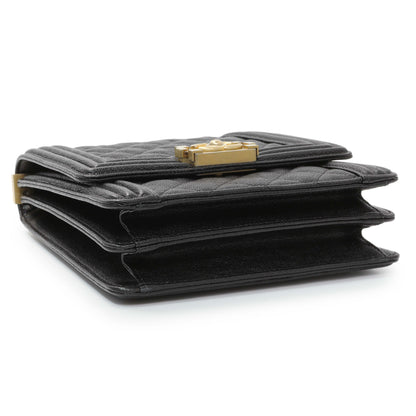 Exclusive Chanel Black North South Boy Flap — Top View