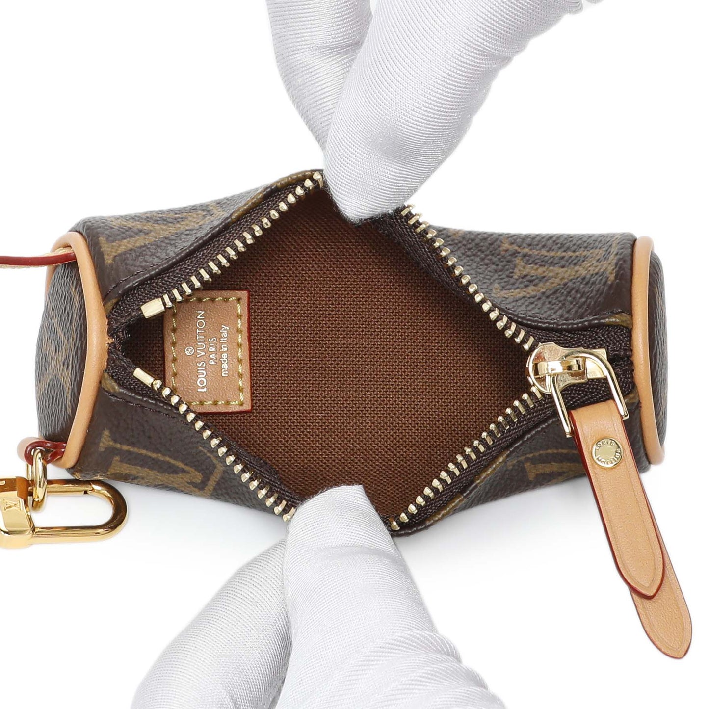 Exclusive Louis Vuitton Monogram Micro Papillon Bag Charm — Top View