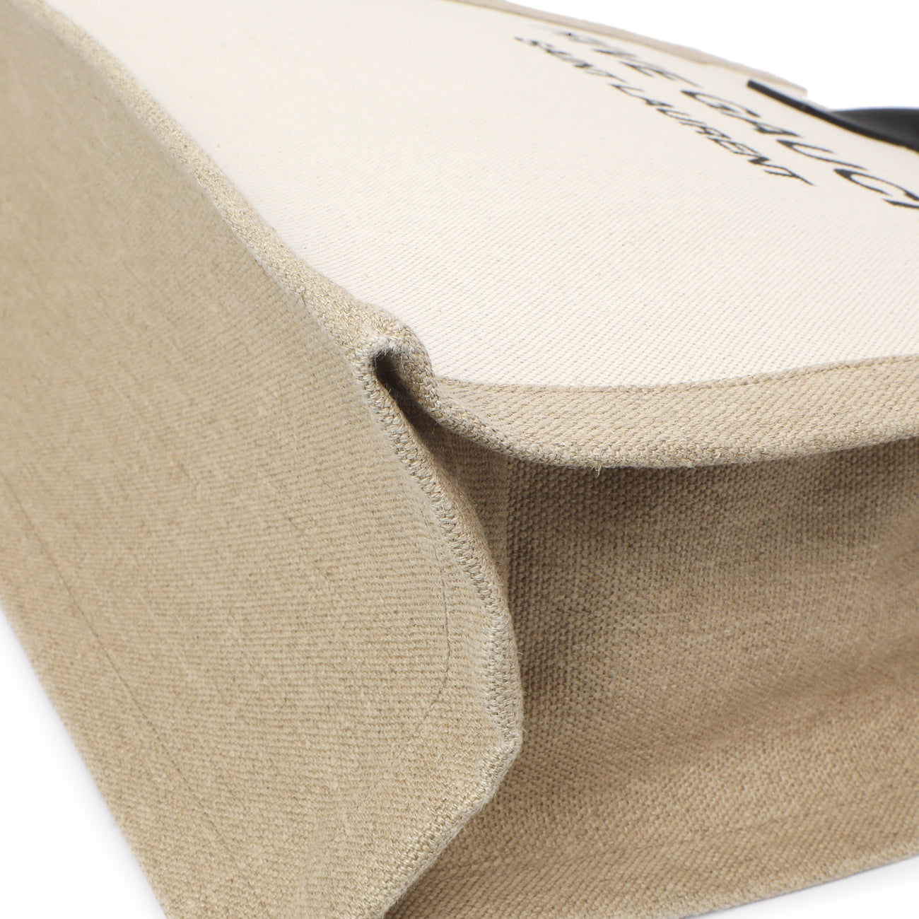 Exclusive Saint Laurent Linen Rive Gauche North South Tote — Detail View