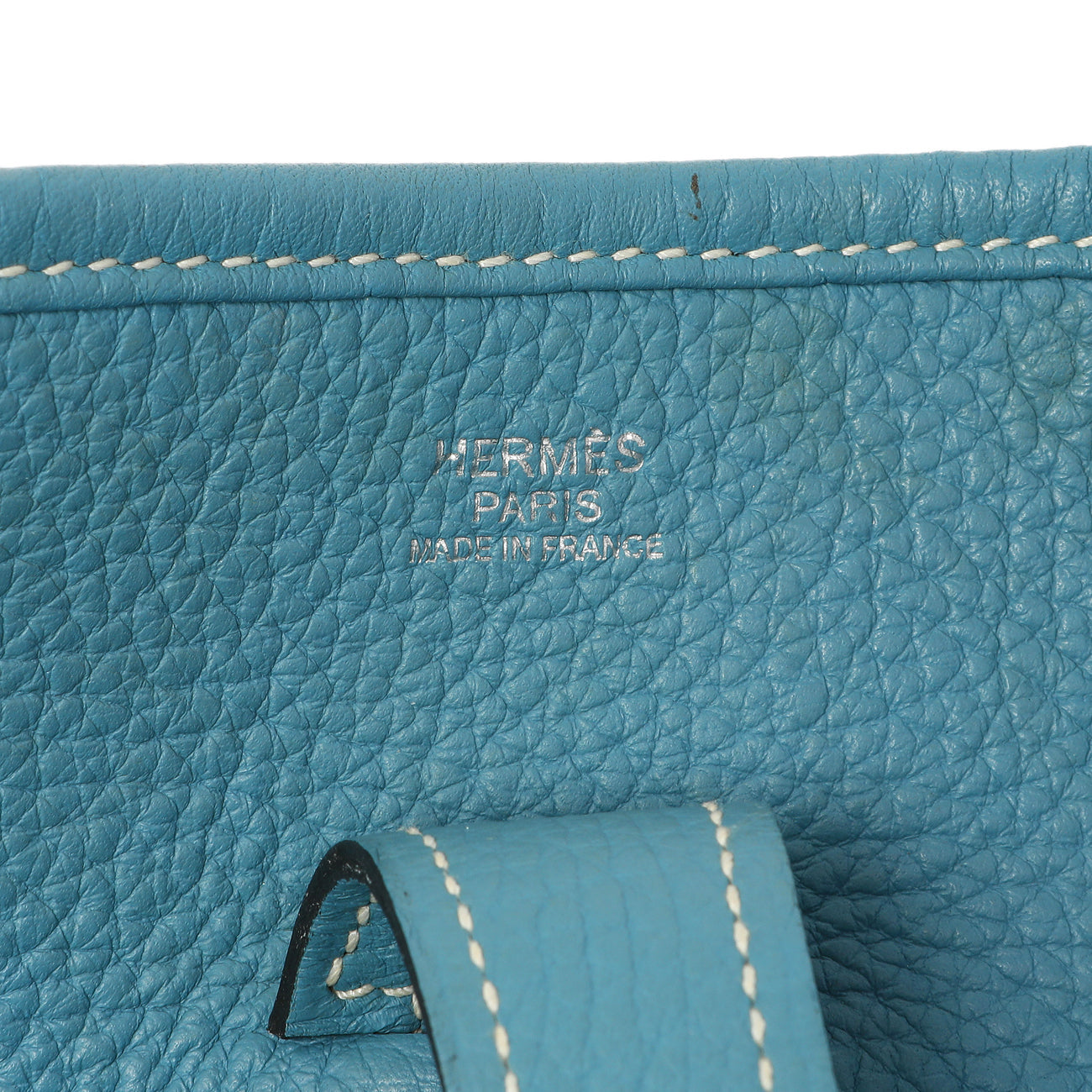 Exclusive Hermes Blue Jean Clemence Evelyne III GM — Alternate View 9