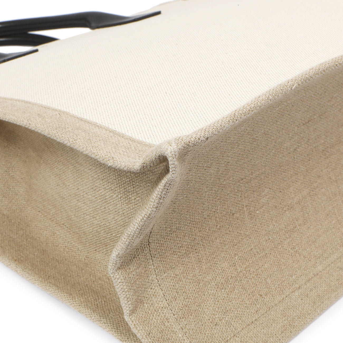 Exclusive Saint Laurent Linen Rive Gauche North South Tote — Lifestyle View