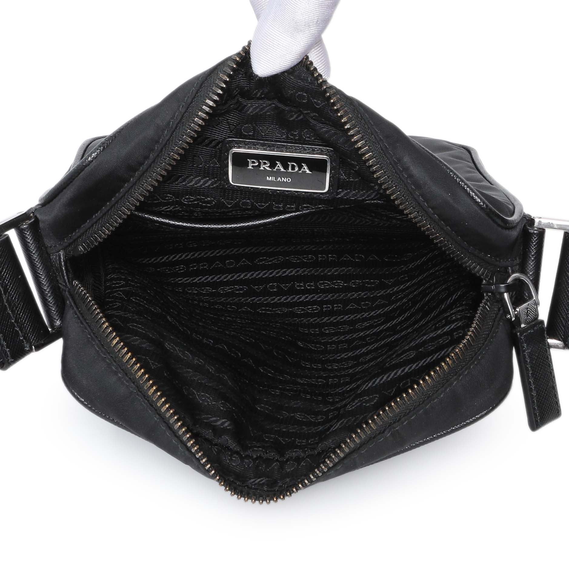 Exclusive Prada Black Re-Nylon Messenger Bag — Alternate View 8