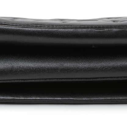 Exclusive Louis Vuitton Black Lambskin Embossed Monogram Pochette Coussin Crossbody — Alternate View 10
