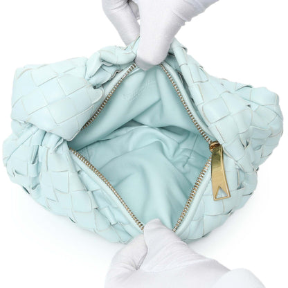 Exclusive Bottega Veneta Light Blue Nappa Intrecciato Mini Jodie — Lifestyle View