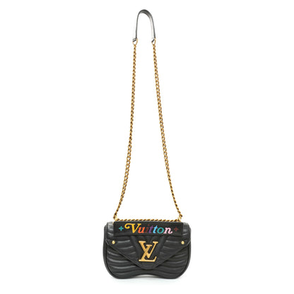 Exclusive Louis Vuitton Black Calfskin New Wave Chain PM — Front View