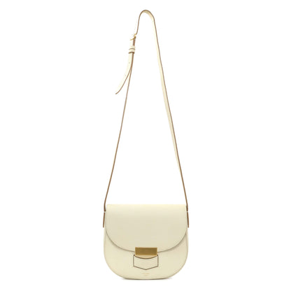 Exclusive Celine Ivory Grained Calfskin Small Trotteur — Front View