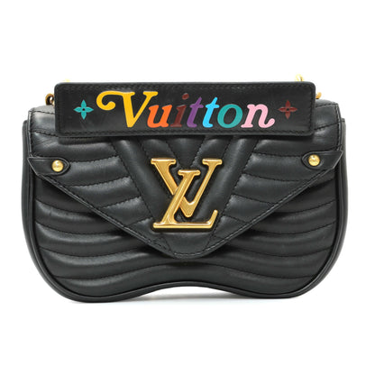 Exclusive Louis Vuitton Black Calfskin New Wave Chain PM — Side View