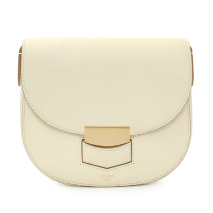 Exclusive Celine Ivory Grained Calfskin Small Trotteur — Side View