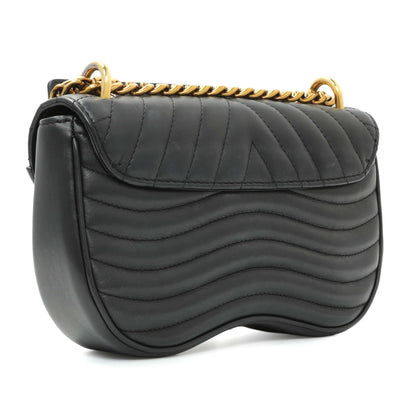 Exclusive Louis Vuitton Black Calfskin New Wave Chain PM — Back View