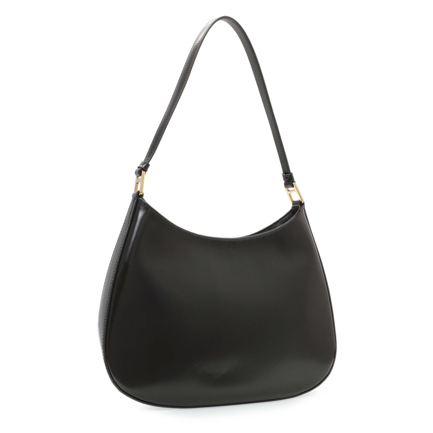 Exclusive Prada Black Floral Spazzolato Cleo Bag — Side View