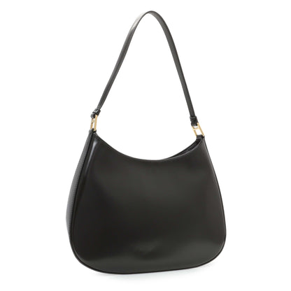 Exclusive Prada Black Floral Spazzolato Cleo Bag — Side View
