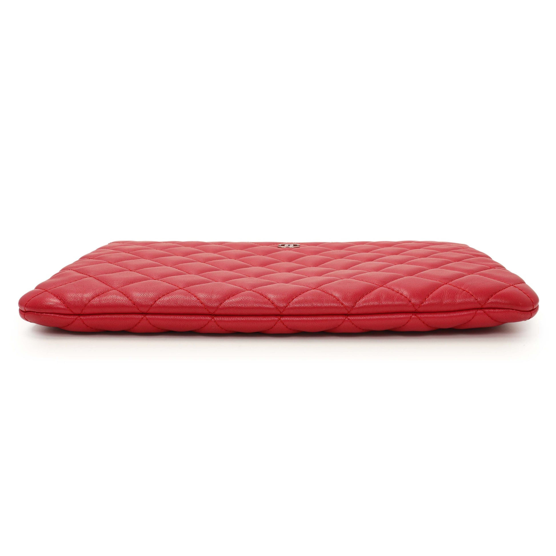 Exclusive Chanel Pink Quilted Lambskin Medium Cosmetic Case — Back View