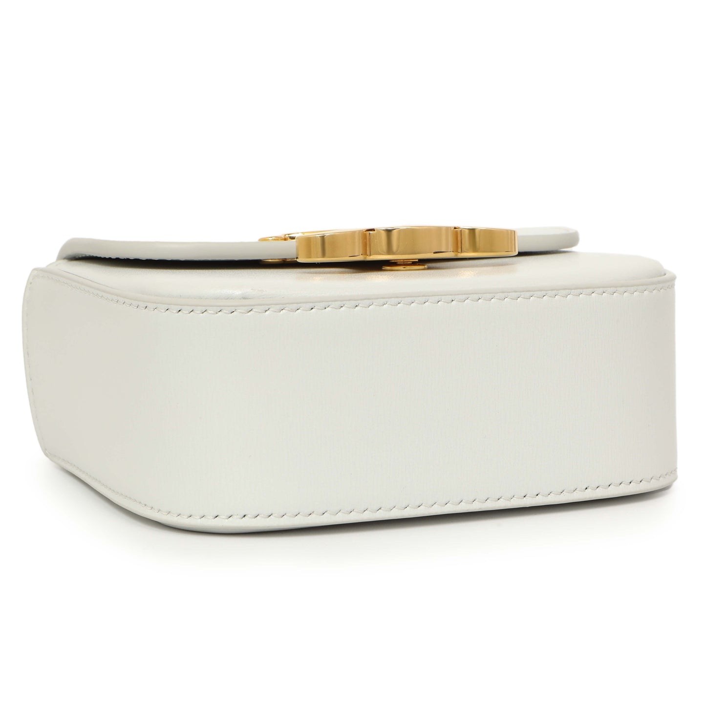 Exclusive Celine Grey Calfskin Mini Claude — Top View