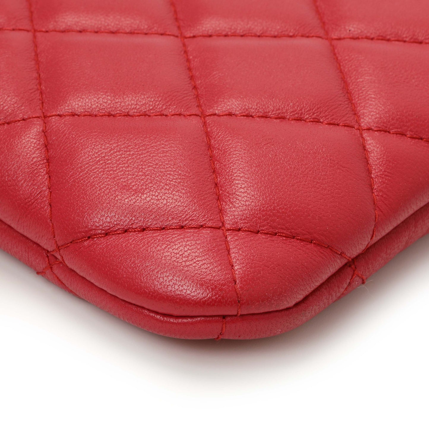 Exclusive Chanel Pink Quilted Lambskin Medium Cosmetic Case — Lifestyle View