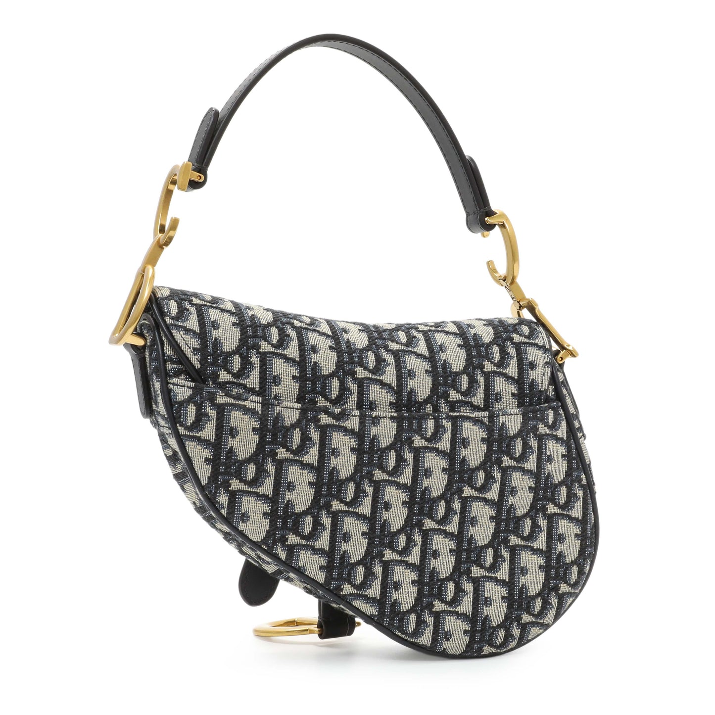 Exclusive Christian Dior Oblique Mini Saddle Bag — Side View
