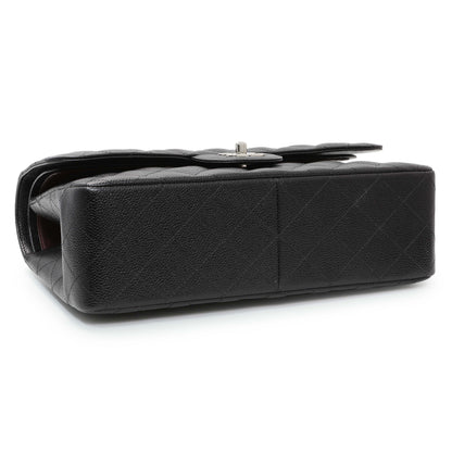 Exclusive Chanel Black Caviar Jumbo Classic Double Flap — Back View