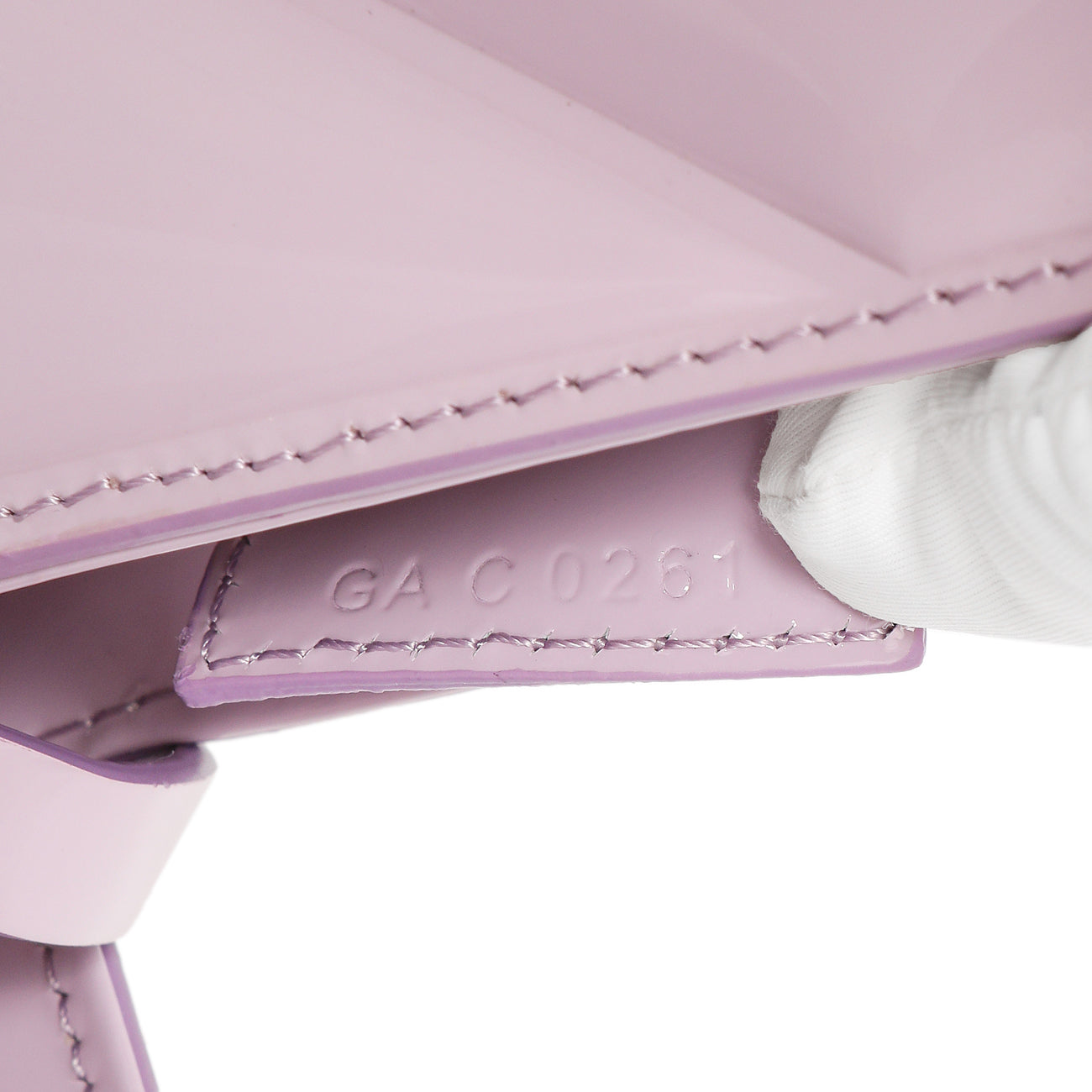 Exclusive Givenchy Lilac Padded Patent Small Cut Out Shoulder Bag — Lifestyle View