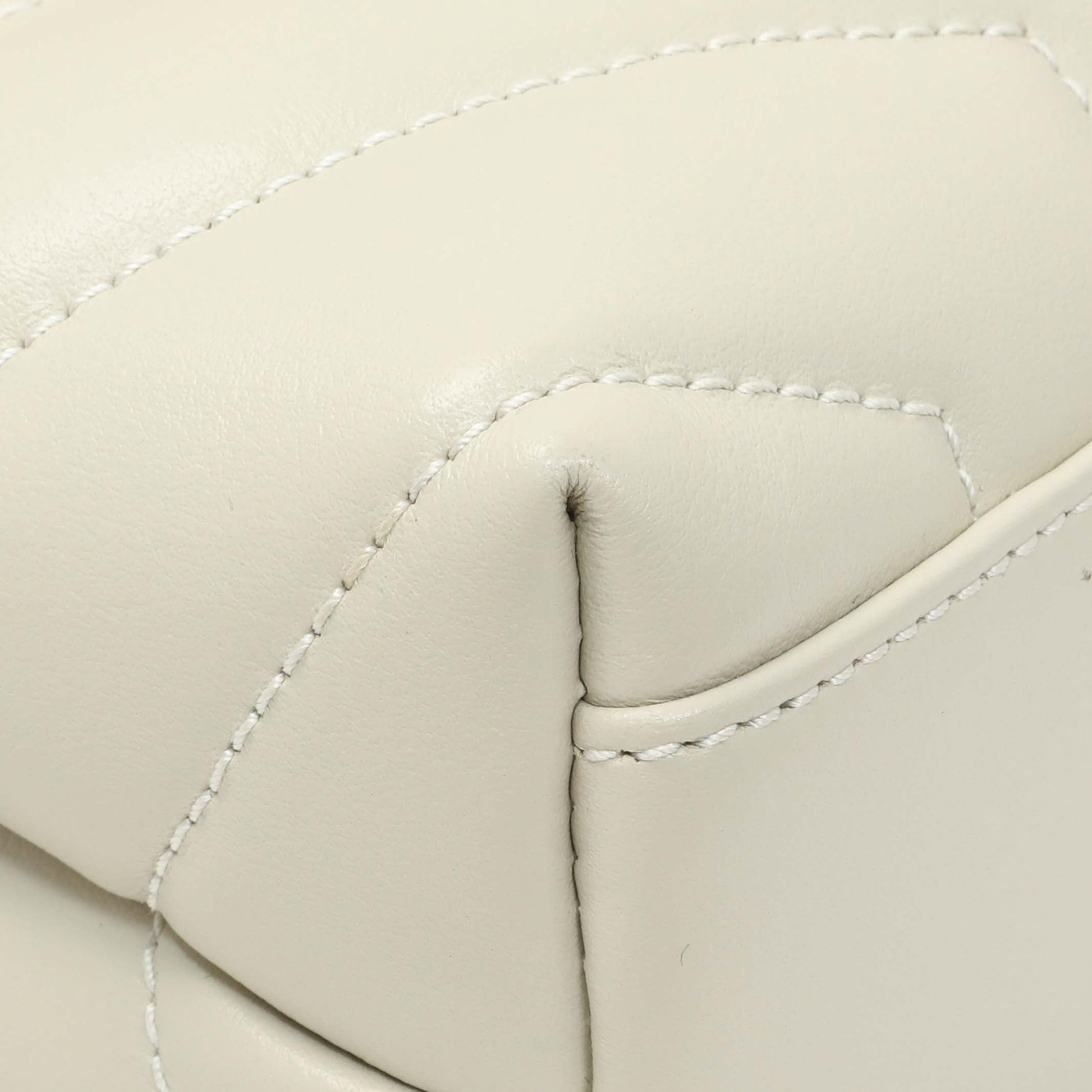 Exclusive Saint Laurent Crema Calfskin Monogram Toy Loulou Crossbody — Top View