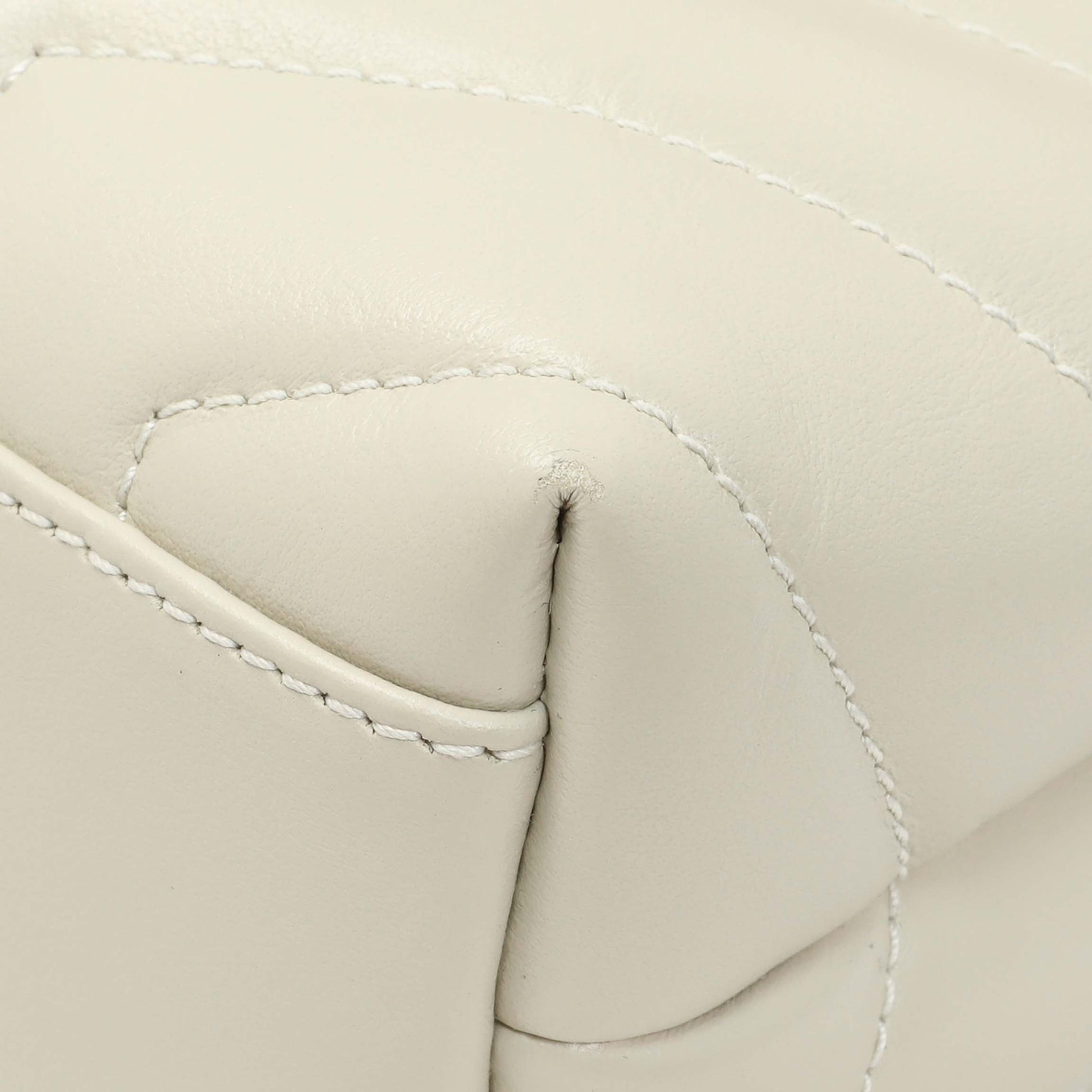 Exclusive Saint Laurent Crema Calfskin Monogram Toy Loulou Crossbody — Detail View