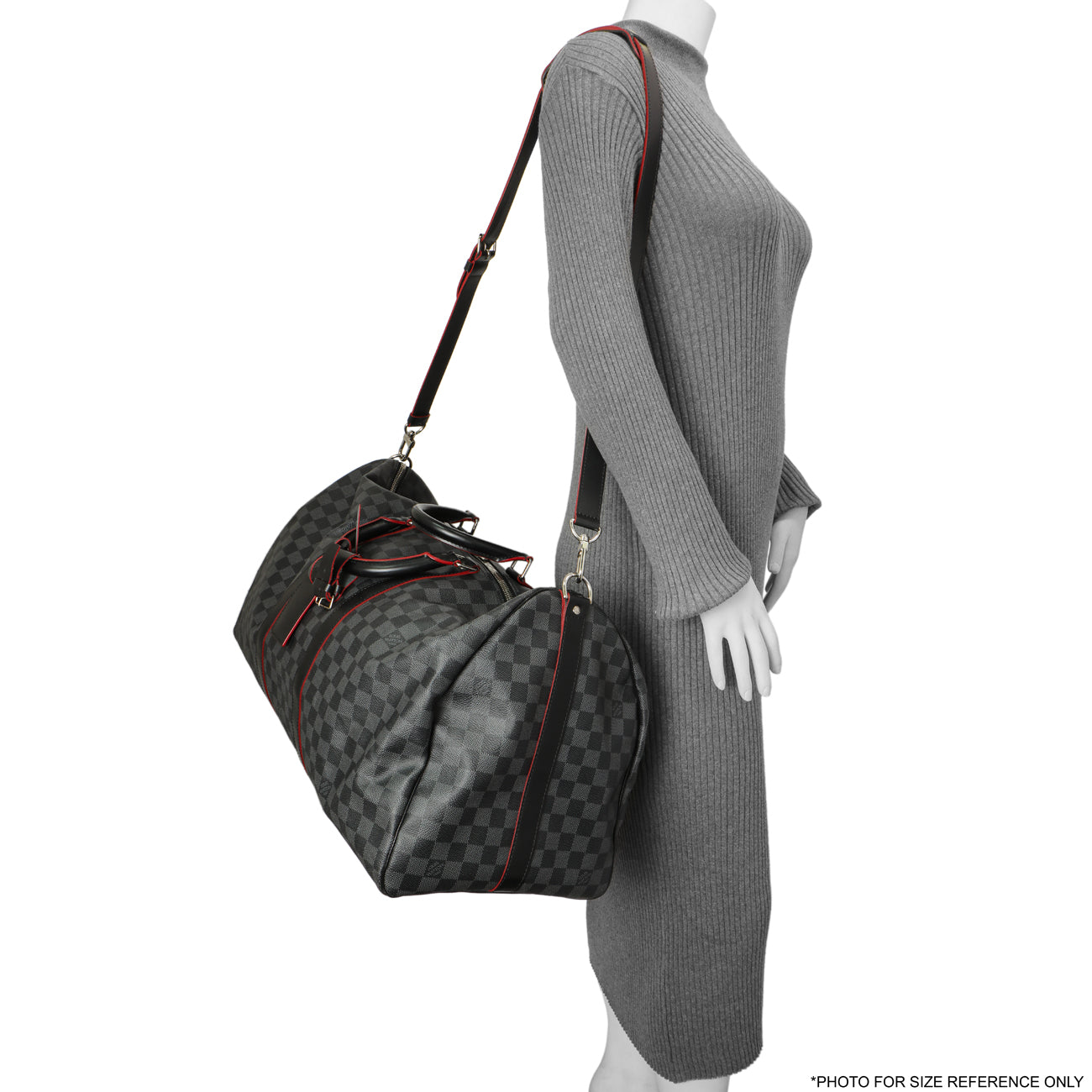 Exclusive Louis Vuitton Damier Graphite Keepall 55 Bandouliere — Alternate View 11