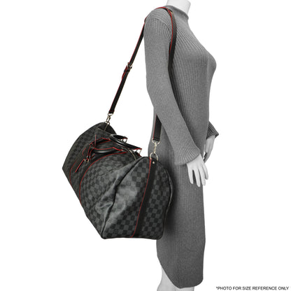 Exclusive Louis Vuitton Damier Graphite Keepall 55 Bandouliere — Alternate View 11