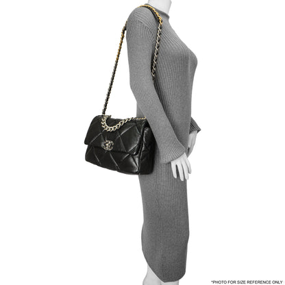 Exclusive Chanel Black Quilted Lambskin Large 19 Flap — Alternate View 8