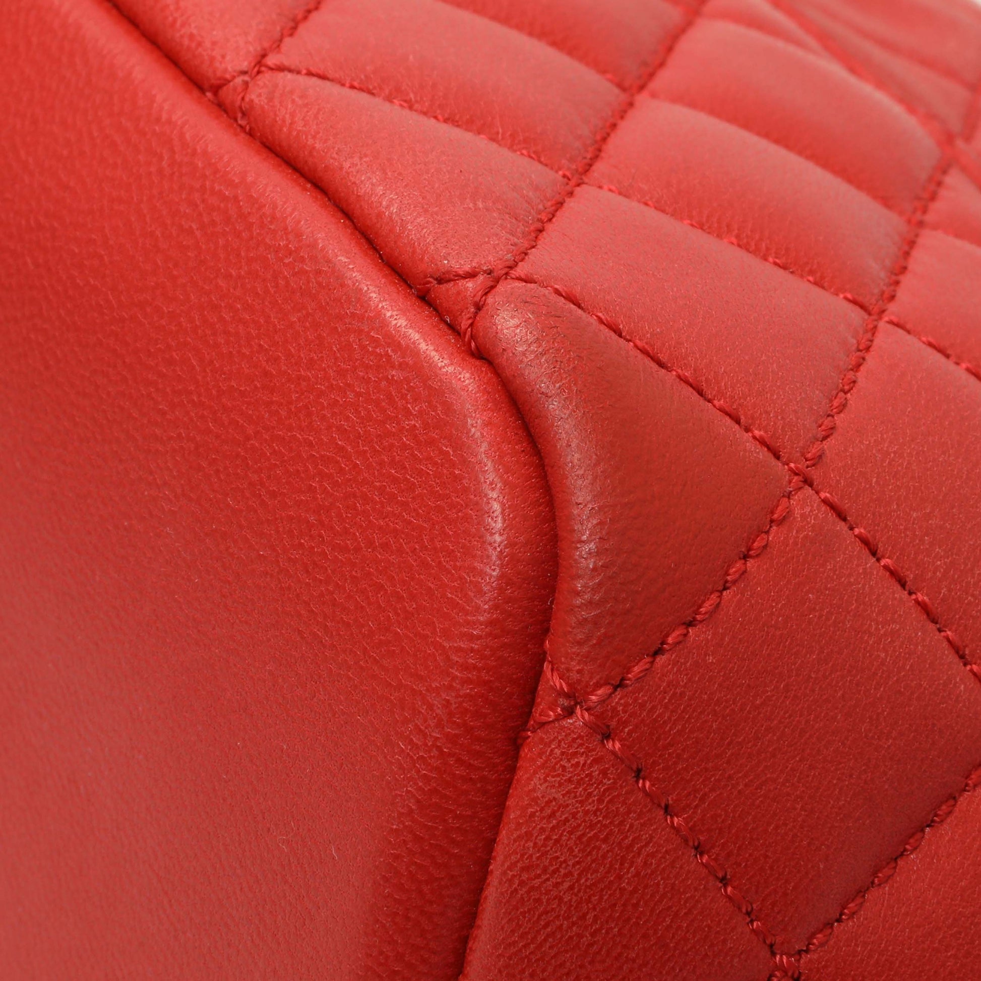 Exclusive Chanel Red Quilted Lambskin Small Hobo — Lifestyle View