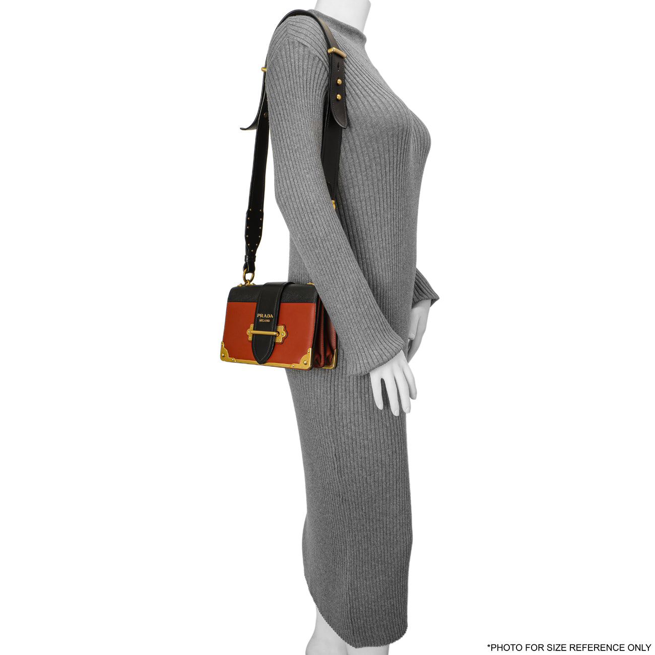 Exclusive Prada Cotto Nero City Calf Saffiano Cahier Bag — Alternate View 8