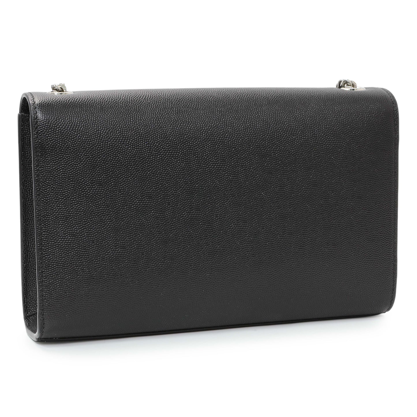 Exclusive Saint Laurent Black Grain De Poudre Medium Monogram Kate Satchel — Side View