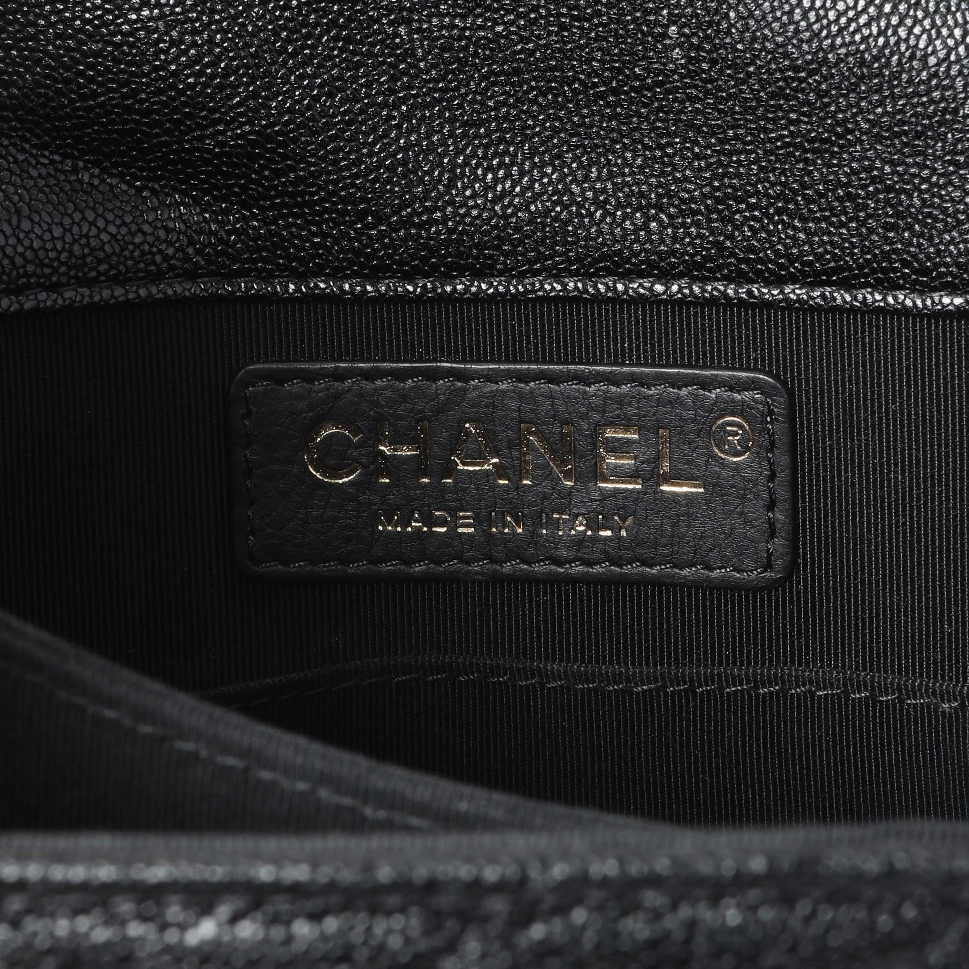 Exclusive Chanel Black North South Boy Flap — Lifestyle View