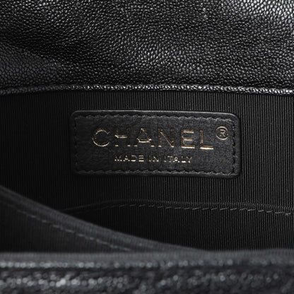 Exclusive Chanel Black North South Boy Flap — Lifestyle View