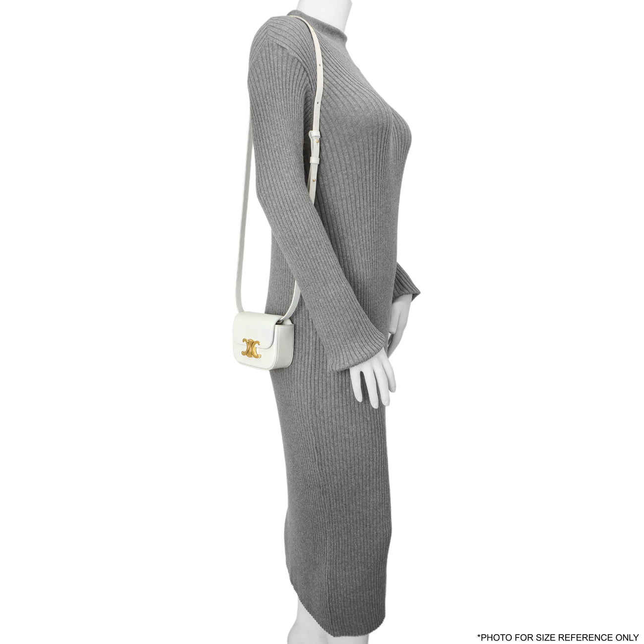 Exclusive Celine Grey Calfskin Mini Claude — Alternate View 9