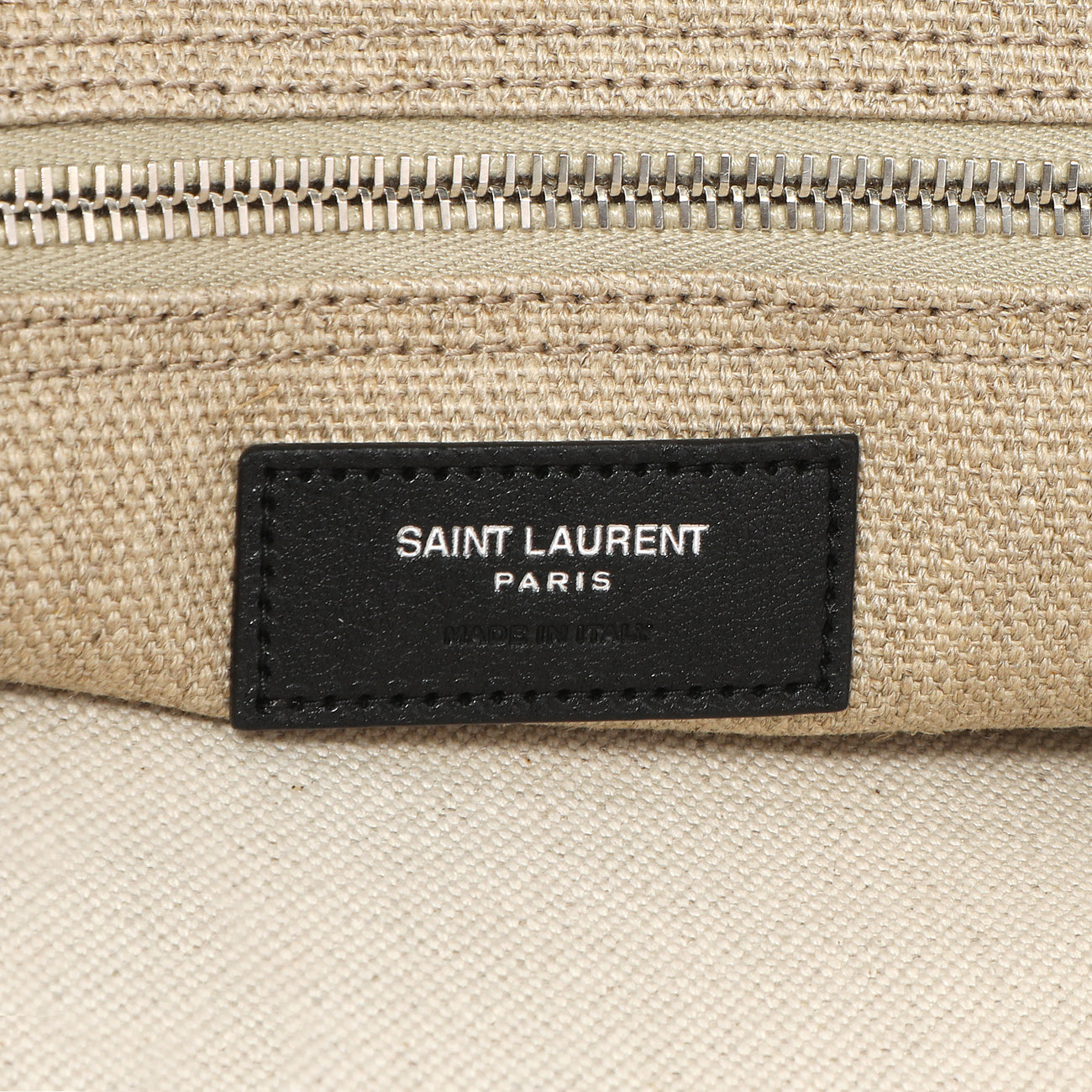 Exclusive Saint Laurent Linen Rive Gauche North South Tote — Alternate View 9