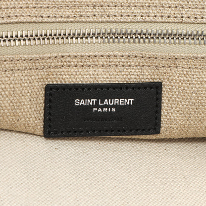 Exclusive Saint Laurent Linen Rive Gauche North South Tote — Alternate View 9