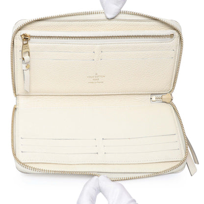 Exclusive Louis Vuitton White Empreinte Zippy Organizer — Top View