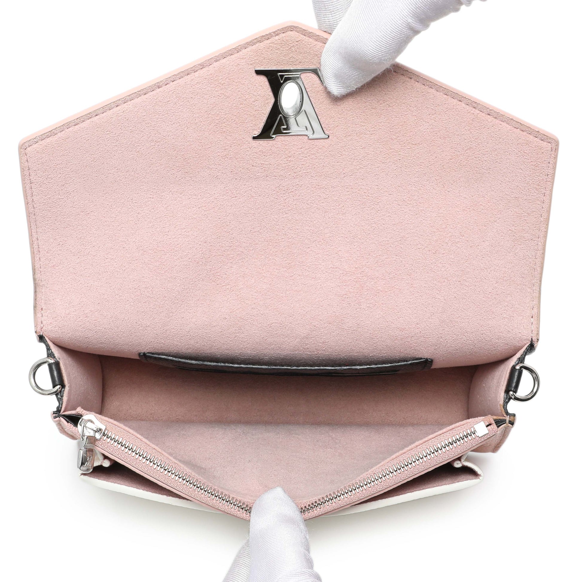 Exclusive Louis Vuitton Pink Calfskin Mylockme Chain Pochette — Alternate View 10