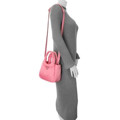 Exclusive Prada Pink Re-Nylon Mini Padded Soft Tote — Alternate View 7