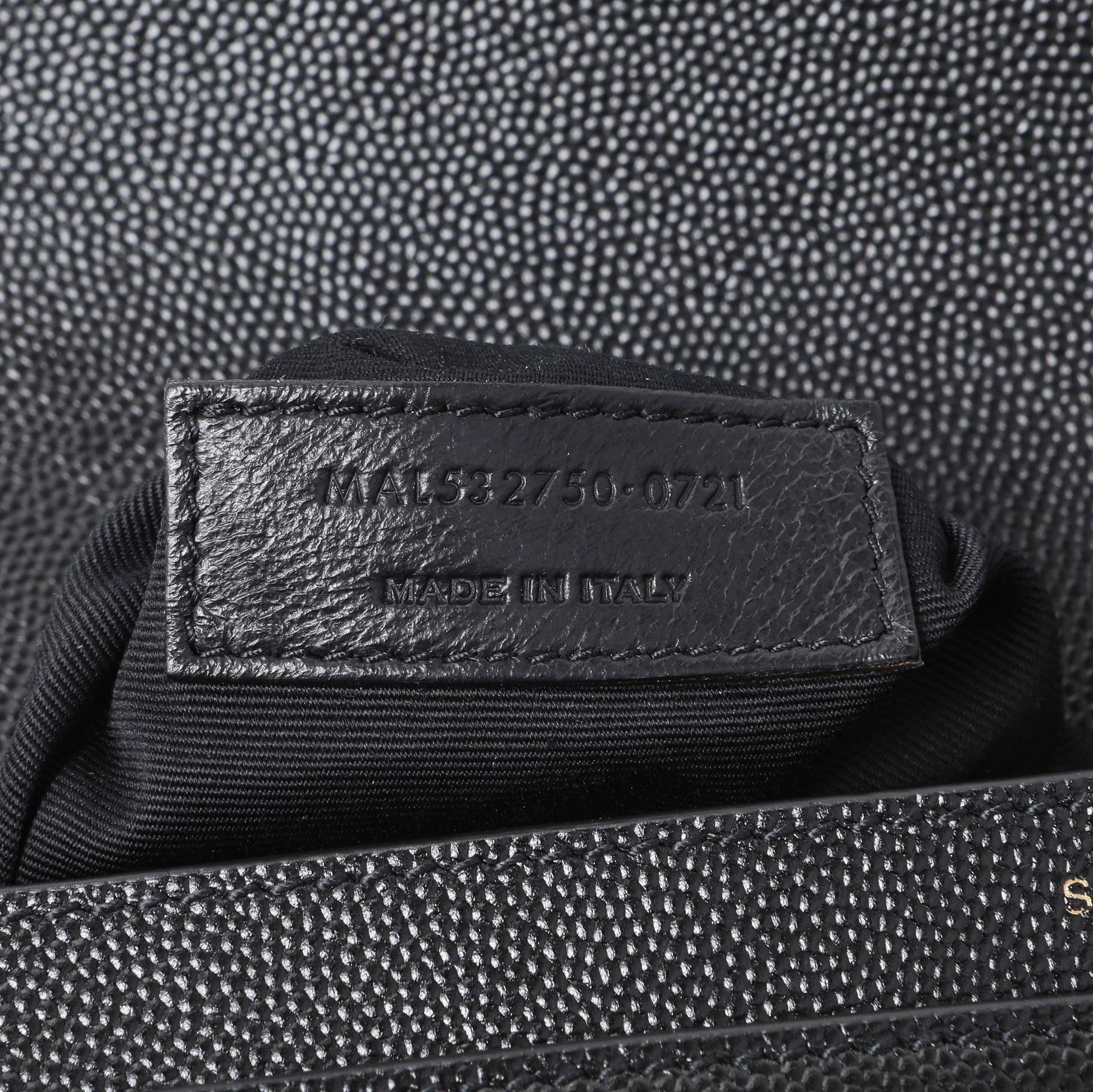 Exclusive Saint Laurent Black Grain De Poudre Monogram Cassandra Clasp Bag — Lifestyle View