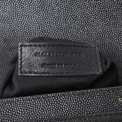 Exclusive Saint Laurent Black Grain De Poudre Monogram Cassandra Clasp Bag — Lifestyle View