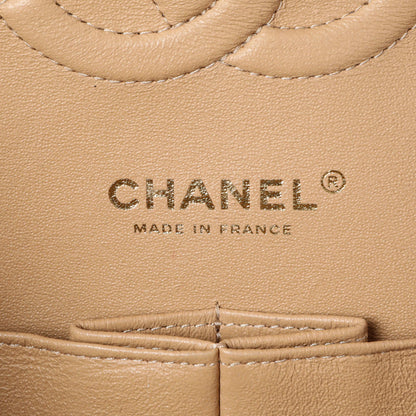 Exclusive Chanel Beige Quilted Caviar Medium Double Flap — Alternate View 9