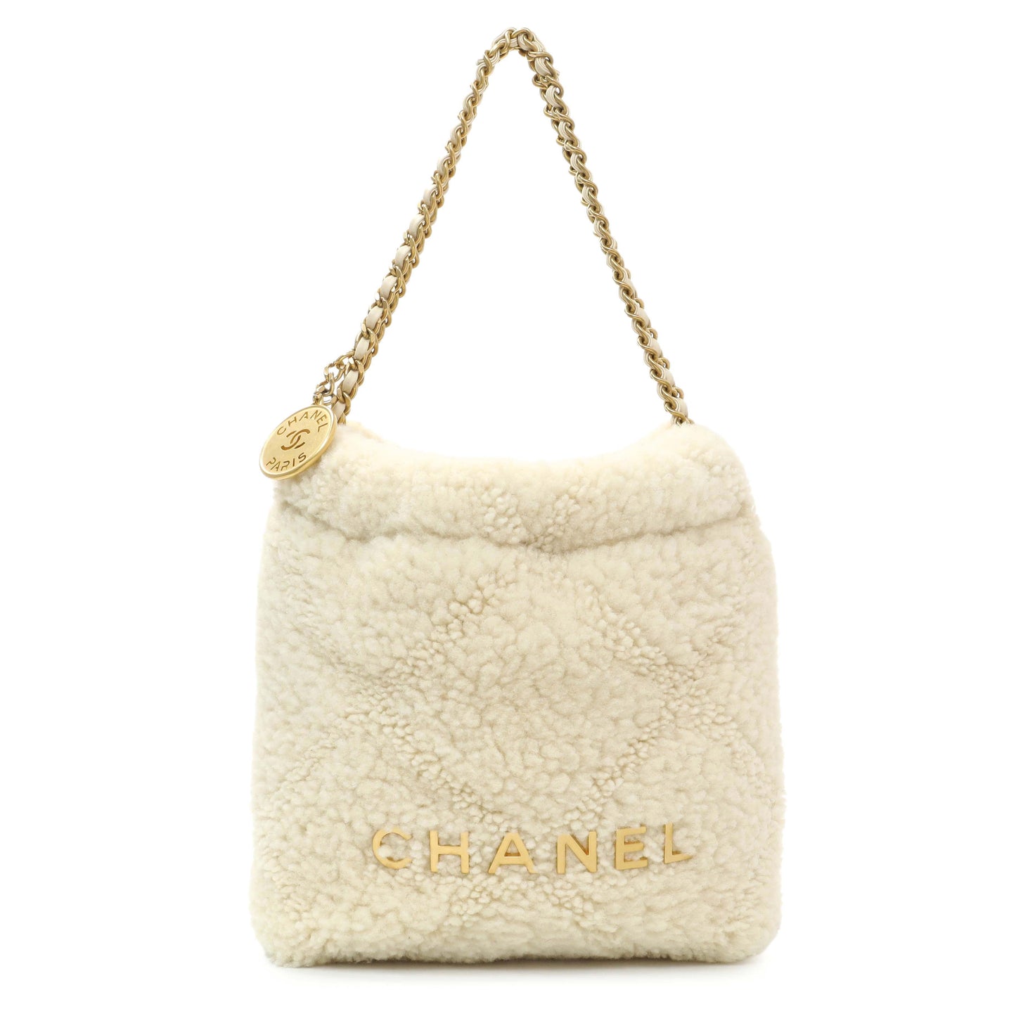 Exclusive Chanel Shearling Mini Chanel 22 — Front View