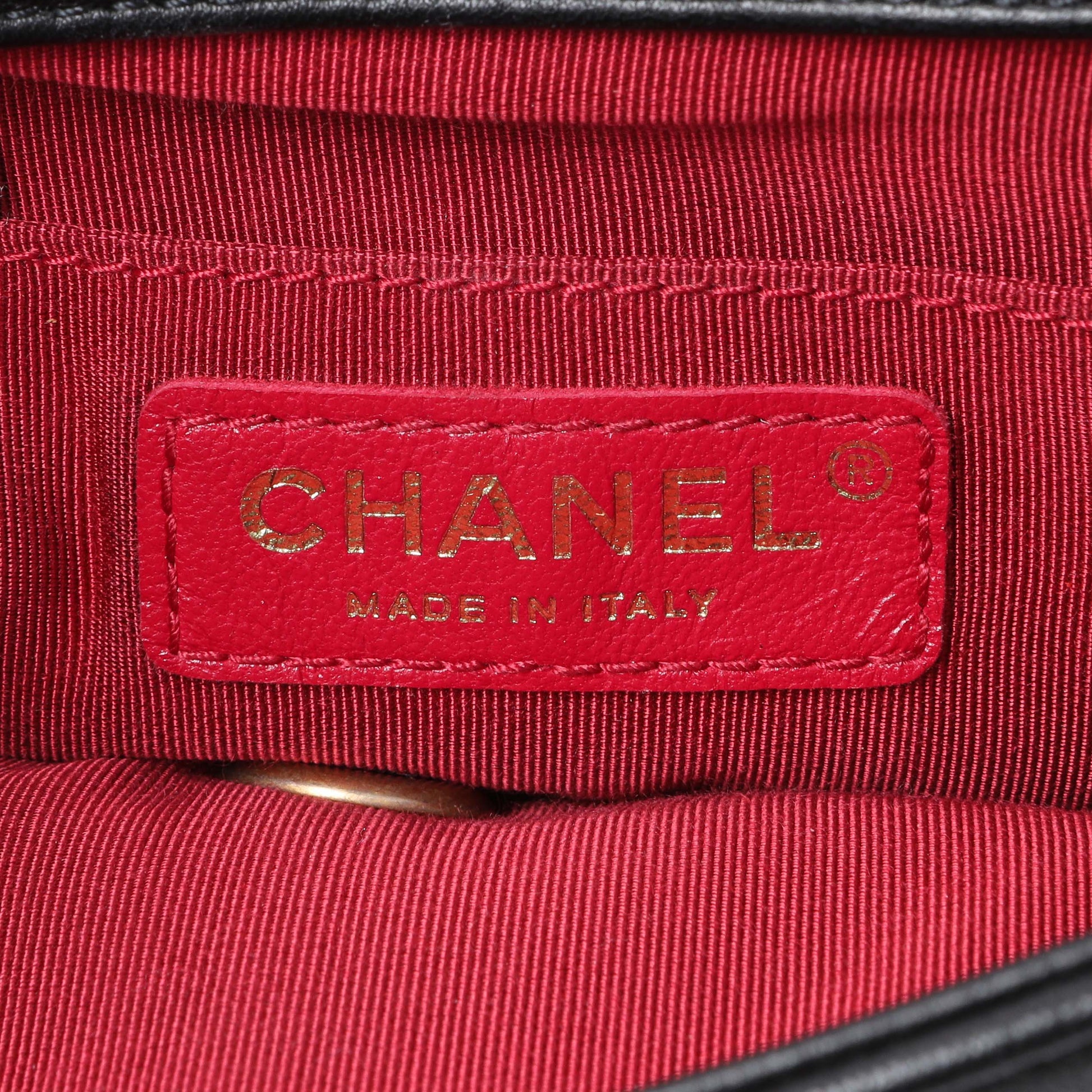 Exclusive Chanel Black Quilted Lambskin In The Loop Flap — Detail View