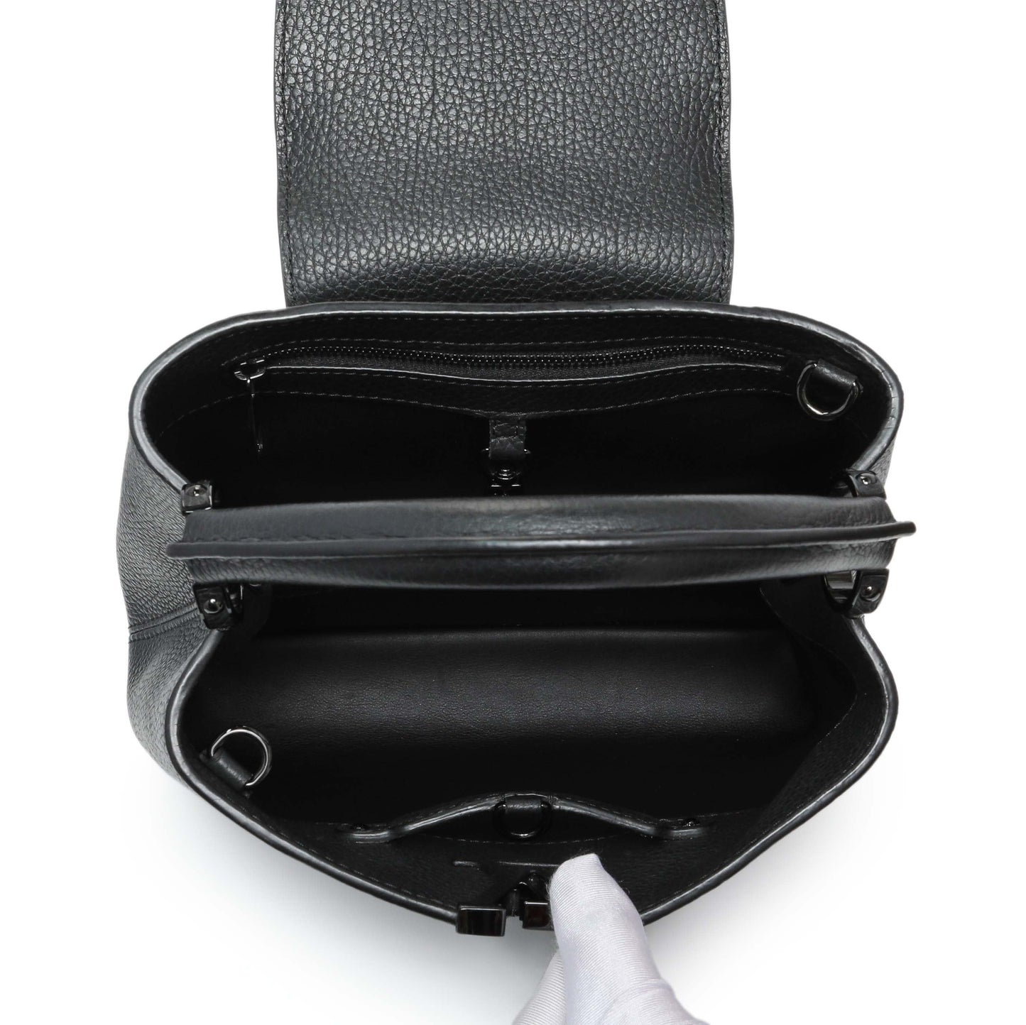 Exclusive Louis Vuitton Black Taurillon Capucines BB — Top View