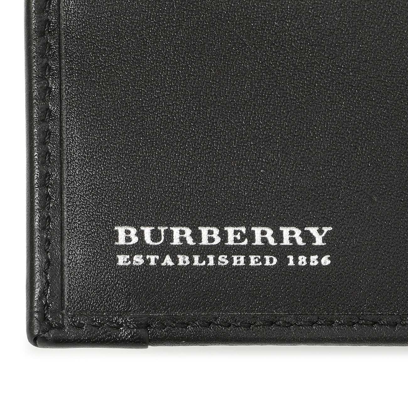 Exclusive Burberry Charcoal Check Bifold Wallet — Detail View