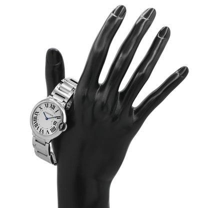Exclusive Cartier Stainless Steel Ballon Bleu 36mm Quartz  W69011Z4 — Detail View